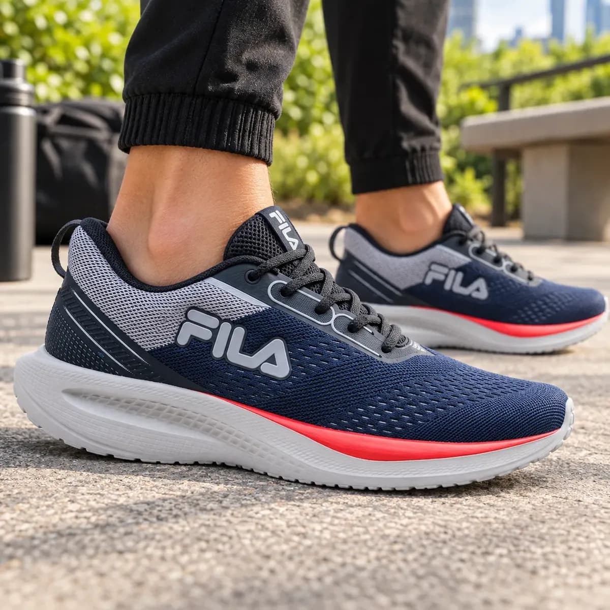 Tênis Fila Masculino Rise Up Esportivo Treino Original Marinho/prata Liso 40 40