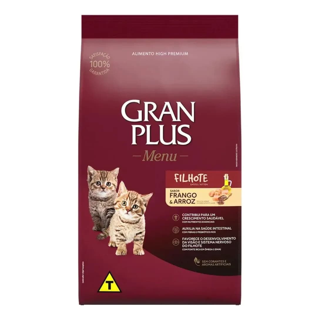 Ração Granplus Para Gatos Filhotes Sabor Frango E Arroz 3kg