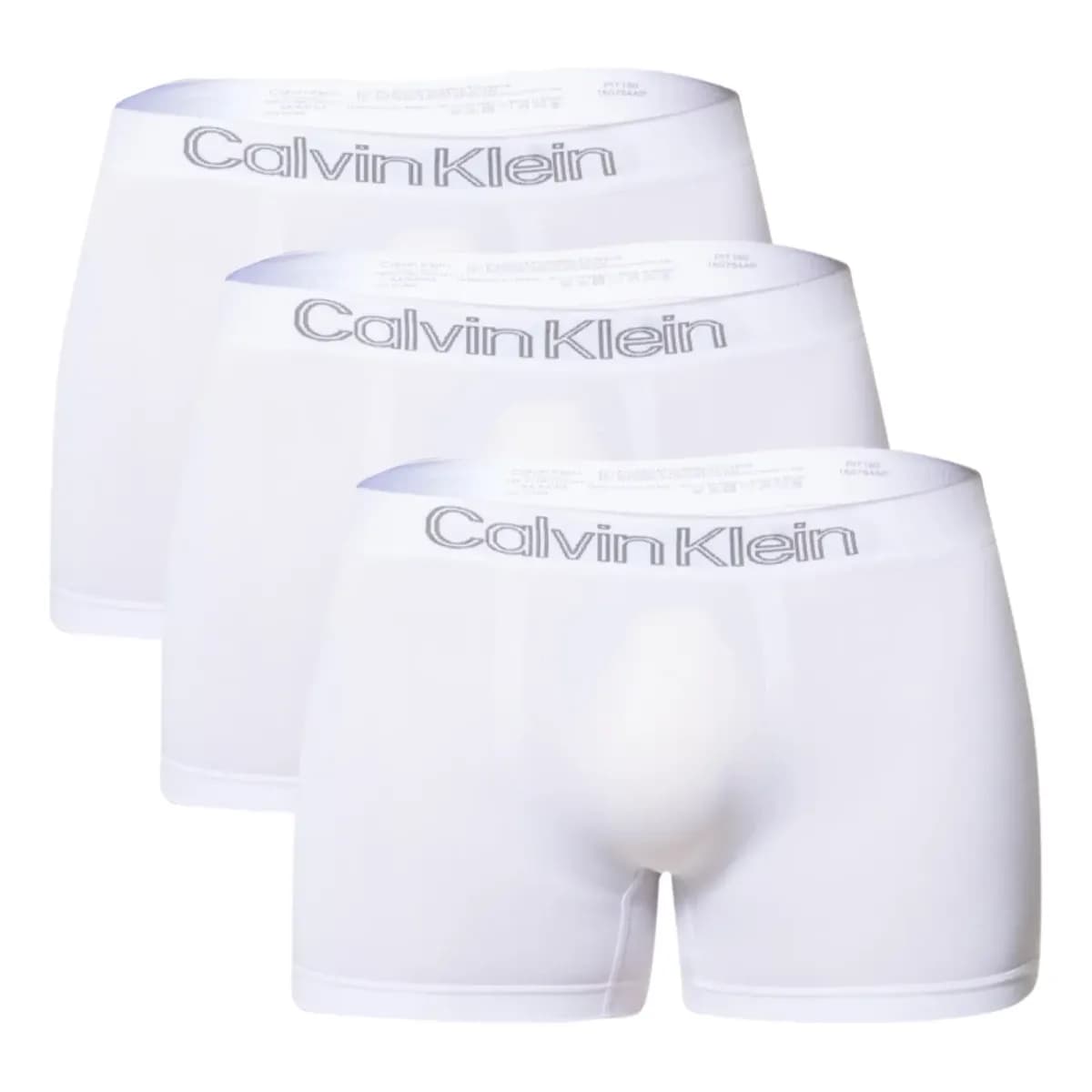 Kit 3 Cuecas Low Rise Trunk Sem Costura Calvin Klein 0900 Branco 2 M