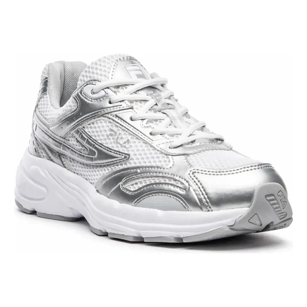 Tênis Fila Feminino Runner 2k Casual Confortável Tratorado Prata/branco Geométrico 34 Br
