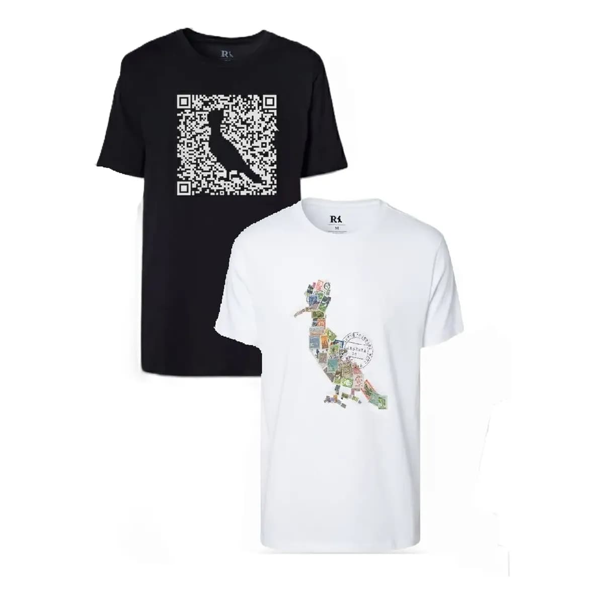 Kit 2 Camisetas Algodão Estampa Pica-pau Reserva Branco P