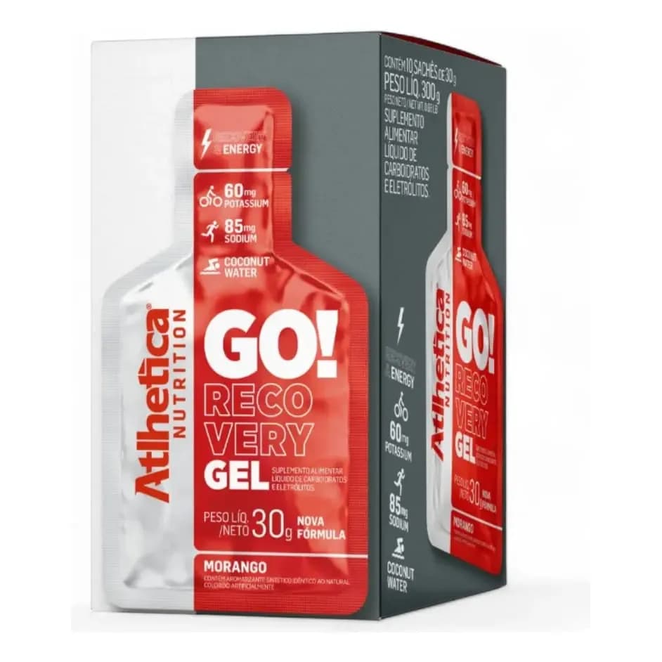 Go! Recovery Gel (display Com 10 Saches De 30g) Morango Morango