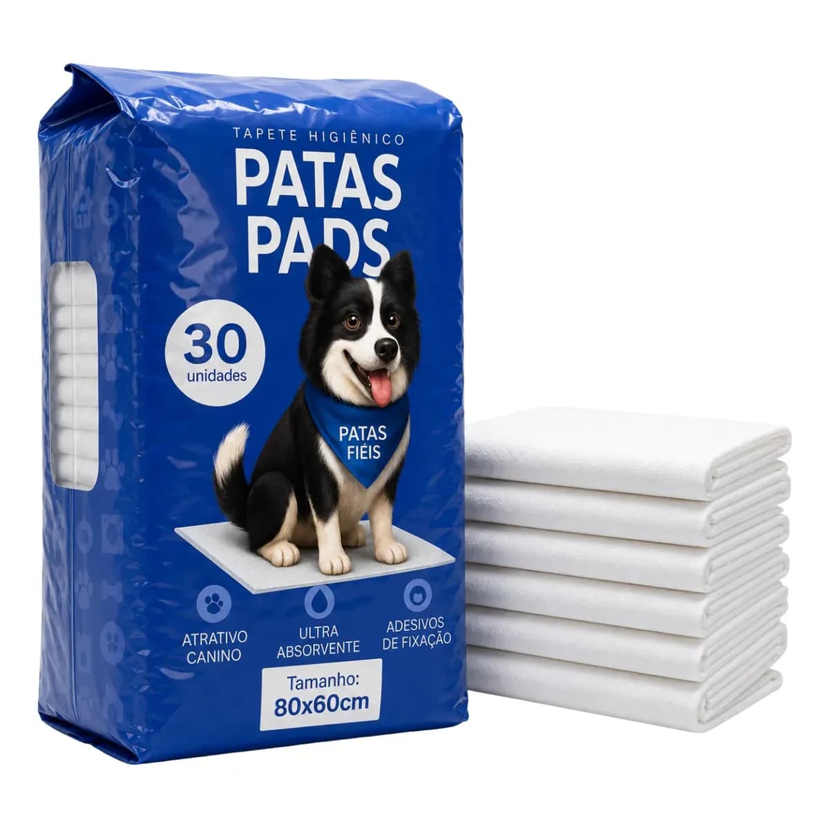 Tapete Higienico Caes Grande 80x60 30 Und - Patas Pads