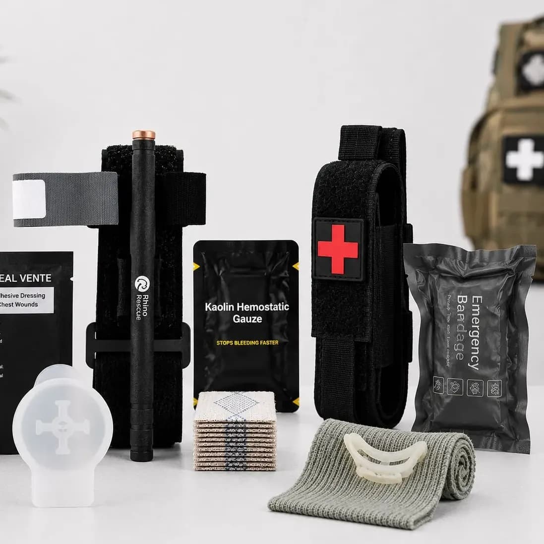 Aph Policial Torniquete Rhino Porta Torniquete + Kit Aph Preto