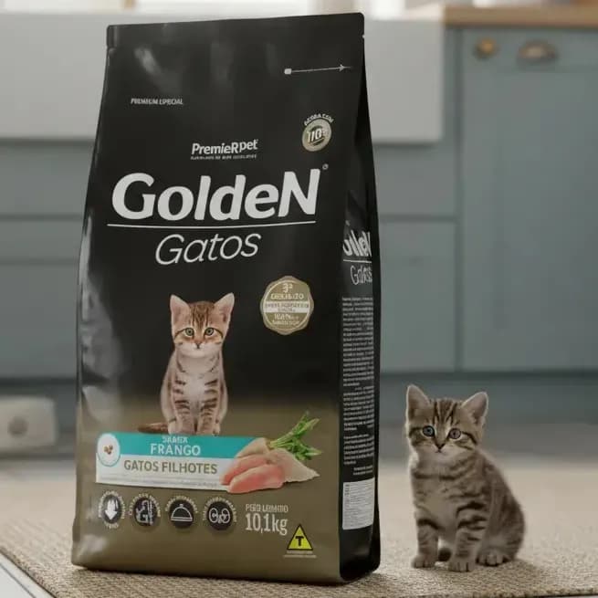 Ração Golden Para Gatos Filhotes Sabor Frango - 10,1kg