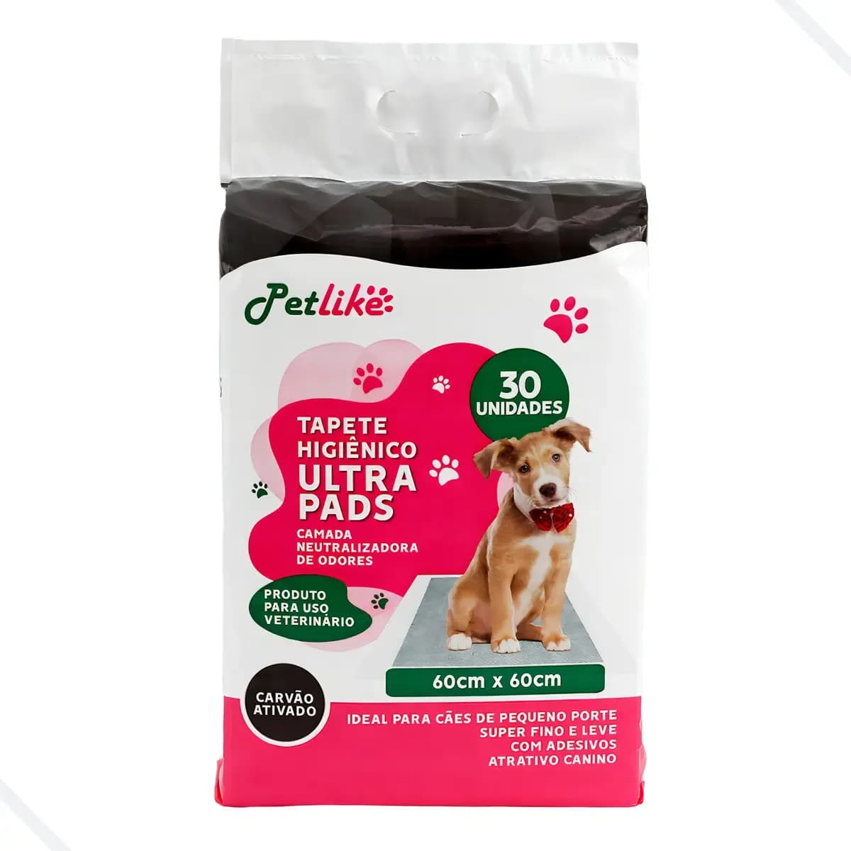 Tapete higienico Petlike Ultra Pads carvão ativado 60x60cm