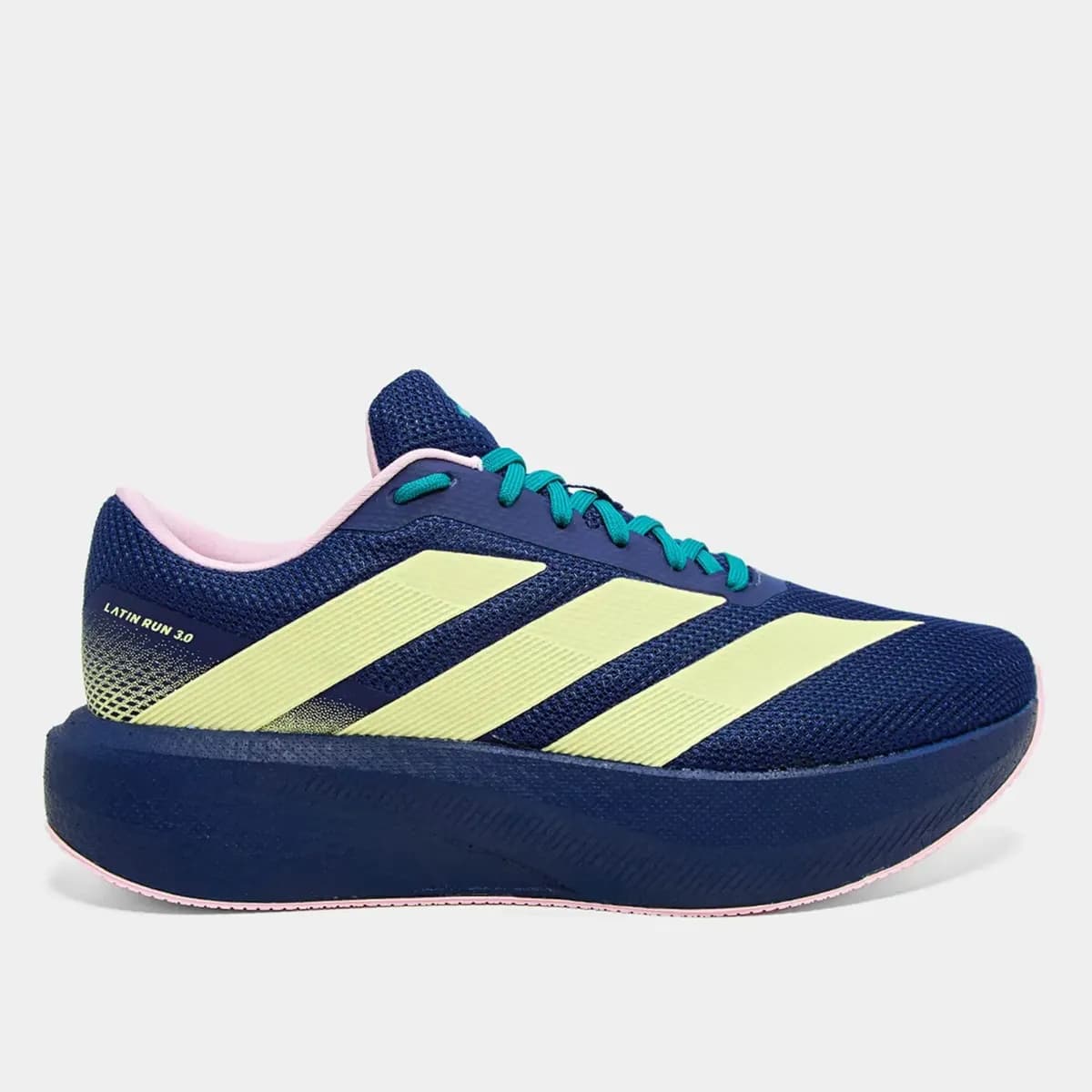 Tênis adidas Latin Run 3.0 Corrida Caminhada Treino Azul 39 Br
