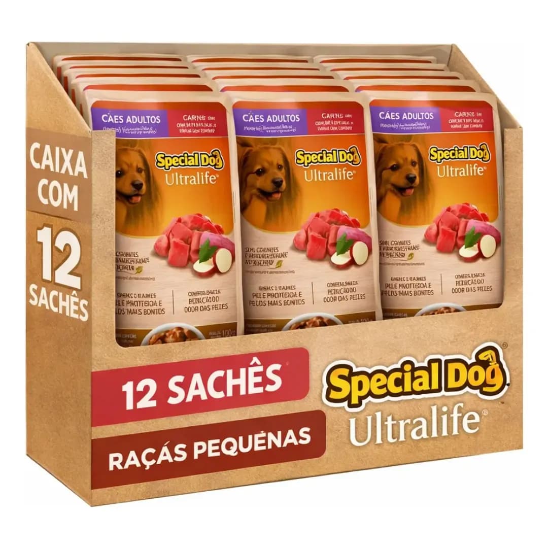 Ração úmida Special Dog Carne para cão adulto raça pequena 100g