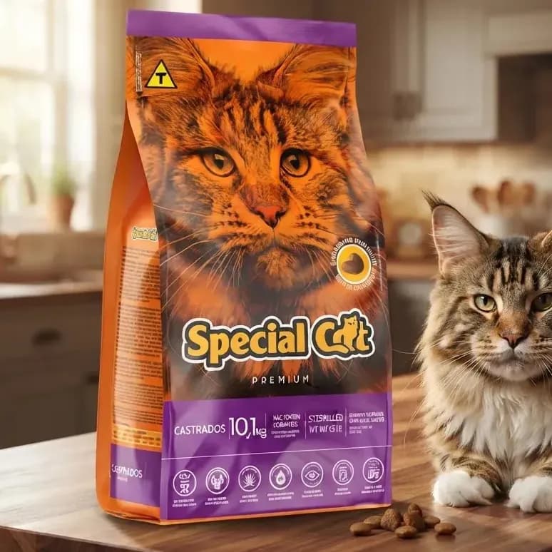 Ração Alimento Seco Special Cat Premium Gatos Castrados 10.1kg