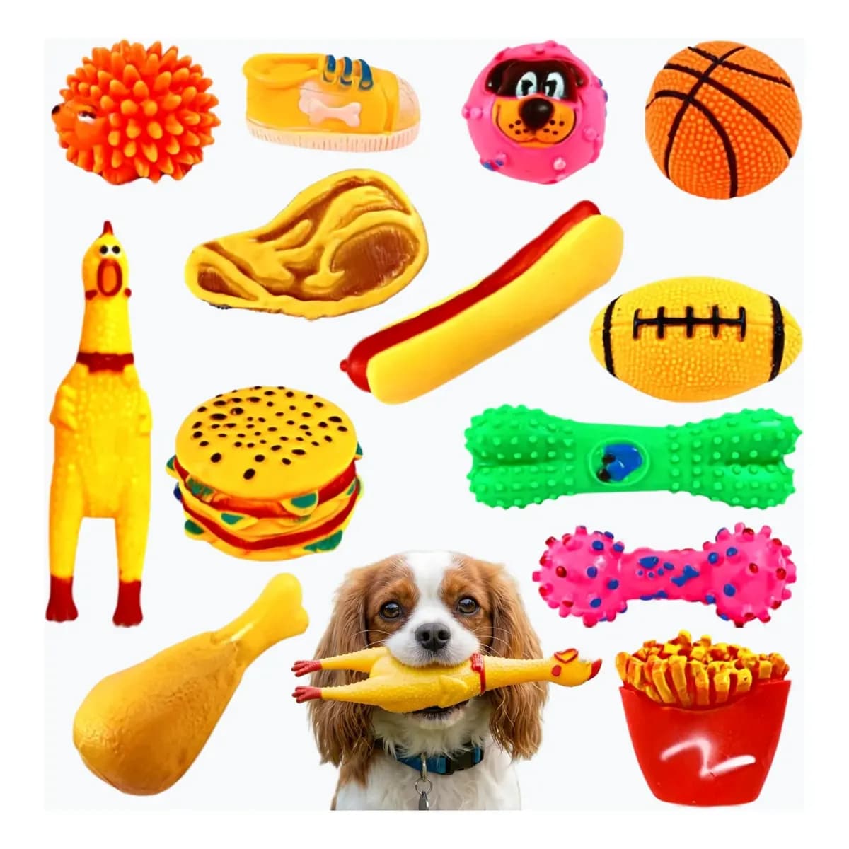 Kit 6 Brinquedos Para Filhote Cachorro Pet Mordedor