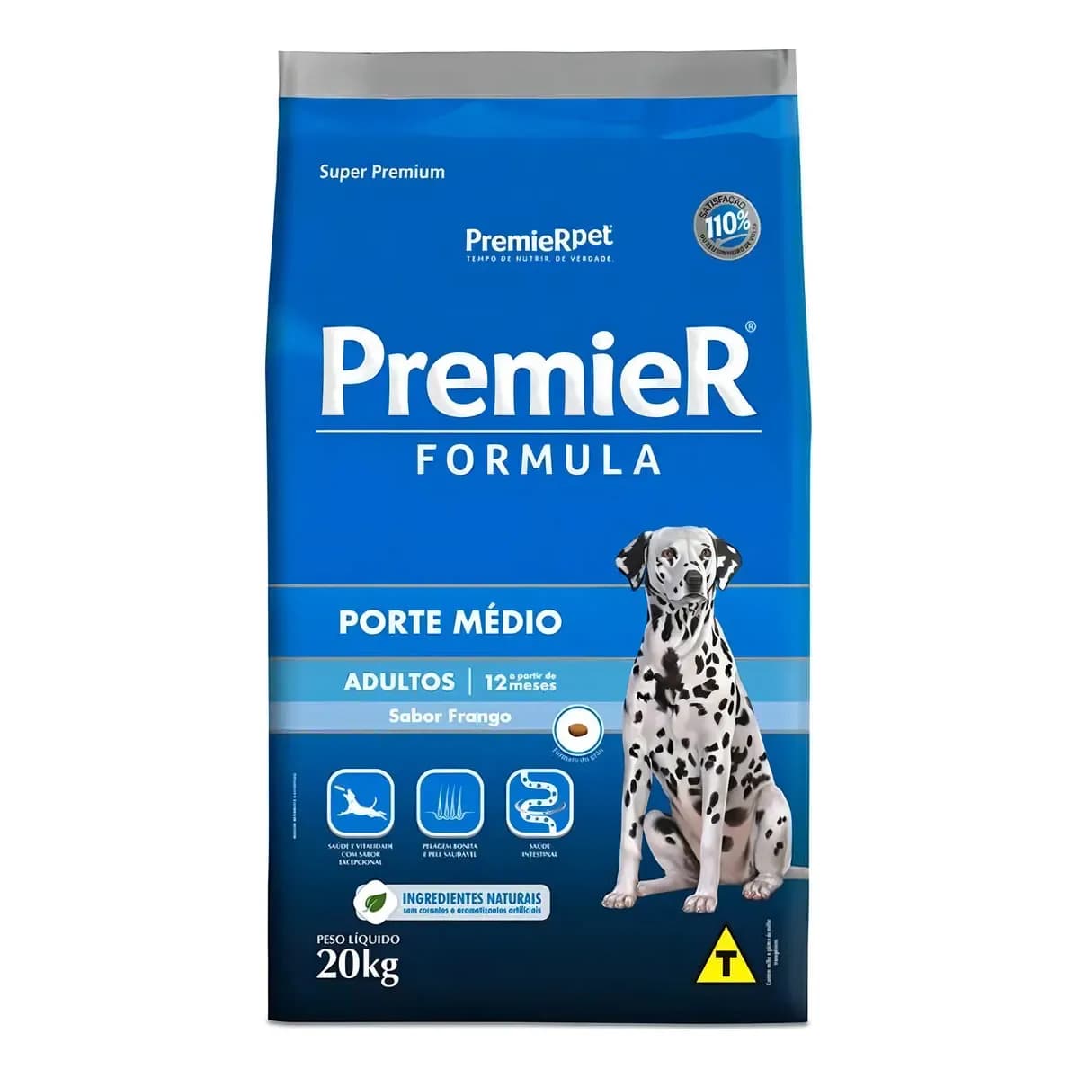 Ração Premier Super Premium Cão Adulto Raça Média Frango 20kg