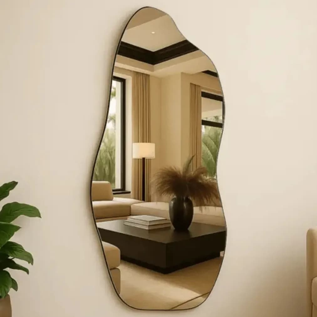 Espelho 90x40cm Corpo Inteiro Organico Quarto Grande Lopazzi Orgânico - Suporte