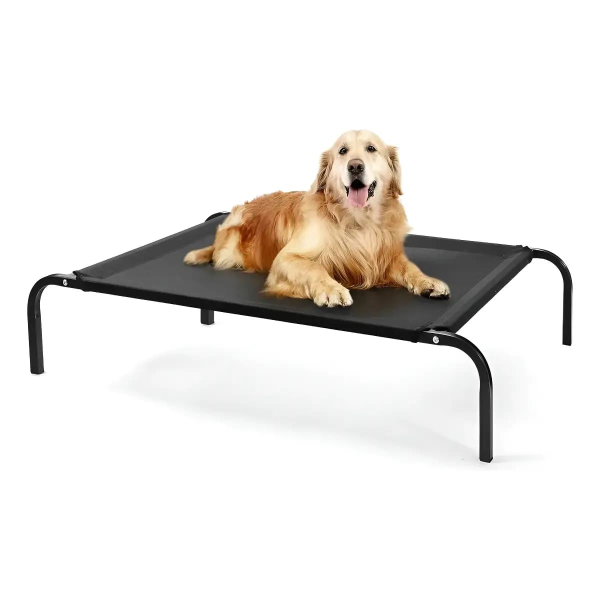 Kit Cama Para Cachorro Pets Suspensa Grande 90*60*15cm Preto Preto Liso