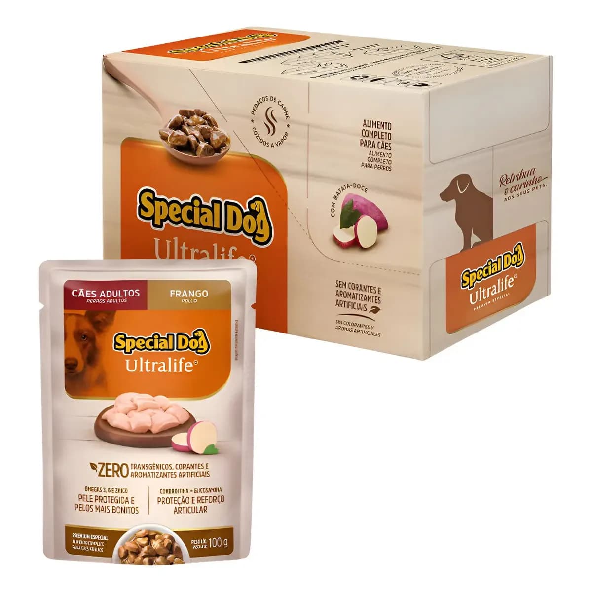 Cx 12 Sachê Special Dog Ultralife Adultos Frango - 100g