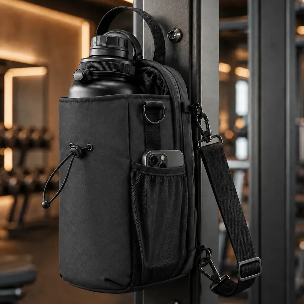 Bolsa Magnética Academia Musculação Porta Squeeze Preta Bolsa Magnética Liso