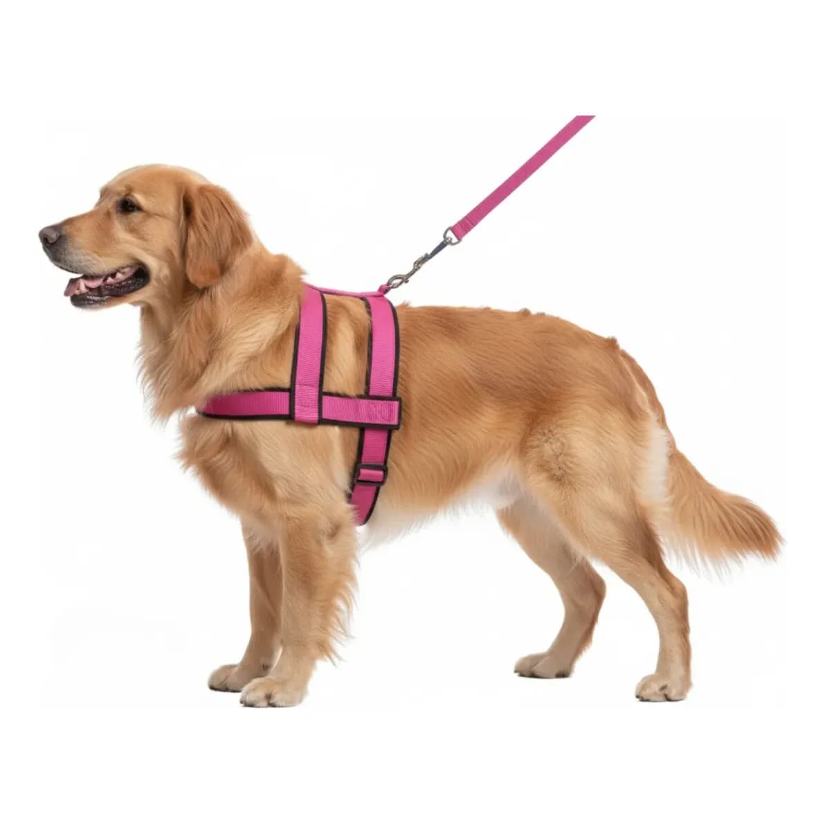 Peitoral Coleira Pra Cachorro Grande E Medio Reforçado Guia  Rosa M