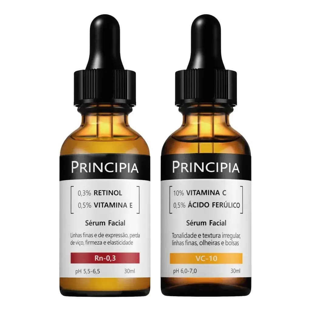 Principia Kit Tratamento C/ 2 Séruns Vitamina C 10 + Retinol