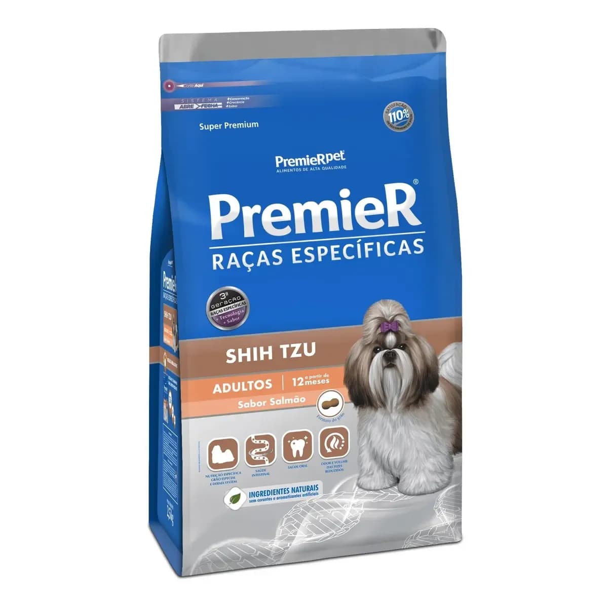 Alimento Premier Raças Específicas Shih Tzu Raças Específicas Shih Tzu para cão adulto de raza pequena sabor salmão