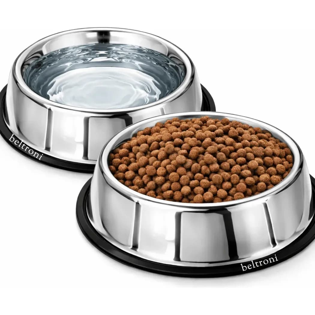 Kit 2 Potes Tigela 900ml Grandes Gato Cachorro Comedouro Pet 0v Cinza