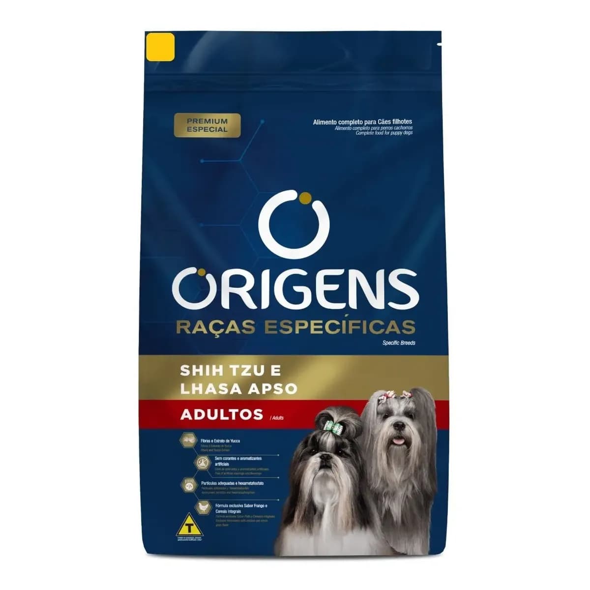Ração Origens raças específicas Shih Tzu Lhasa Apso 3kg nutrição equilibrada cães
