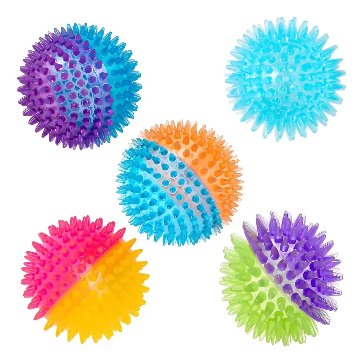 Bolinha Grande Interativa E Resistente Com Apito Para Cães Laranja E Azul