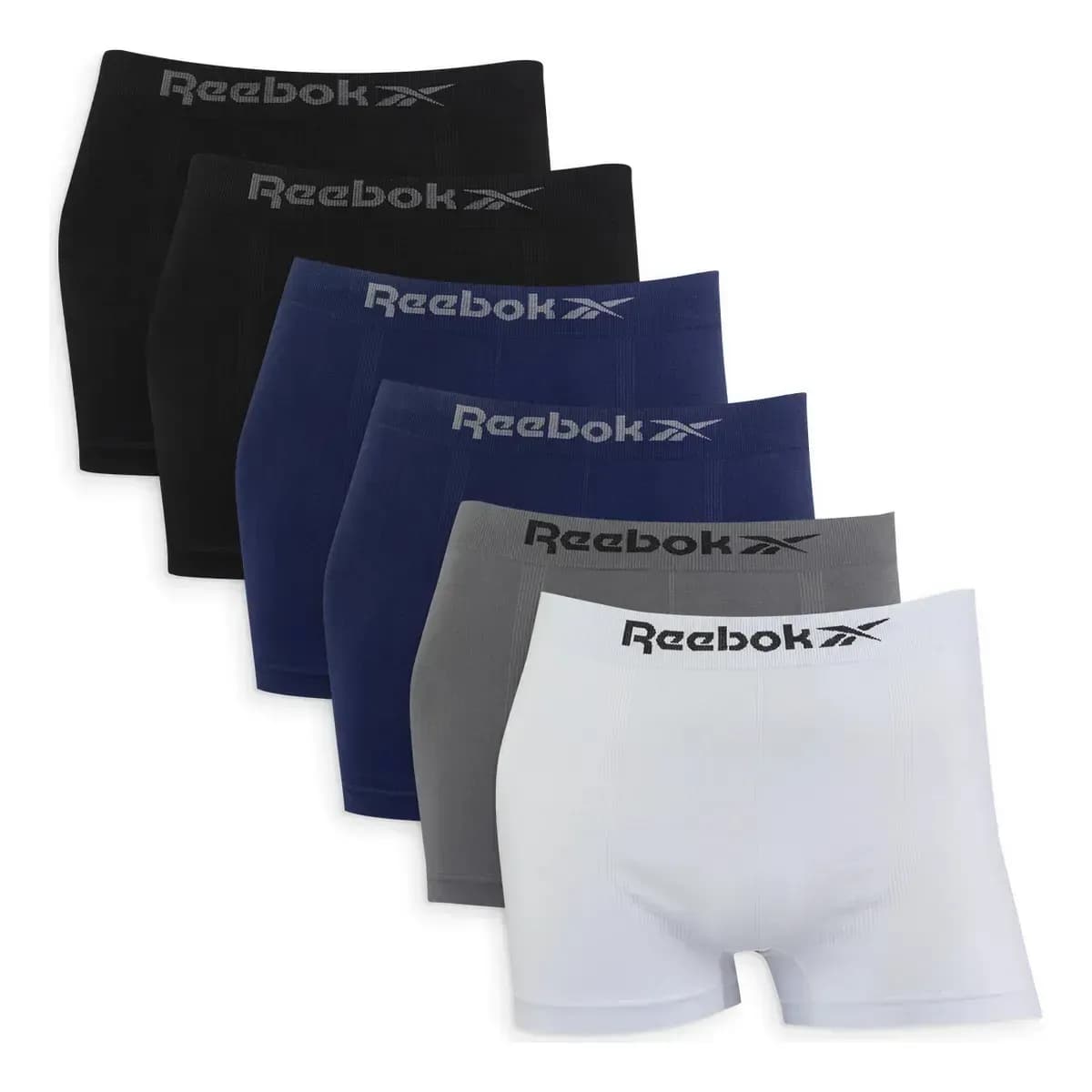 Kit 6 Cuecas Boxer Reebok Sem Costura Microfibra Original Sortidas M
