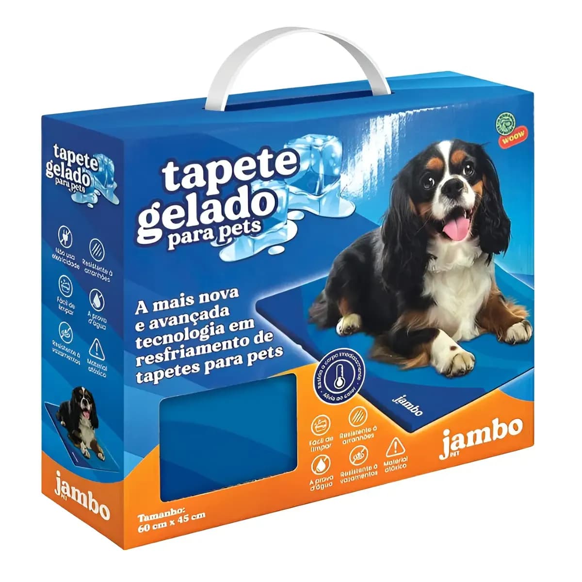 Tapete Gelado Wave Refrescante Para Cães 60x45cm De Tamanho Jambo Pet