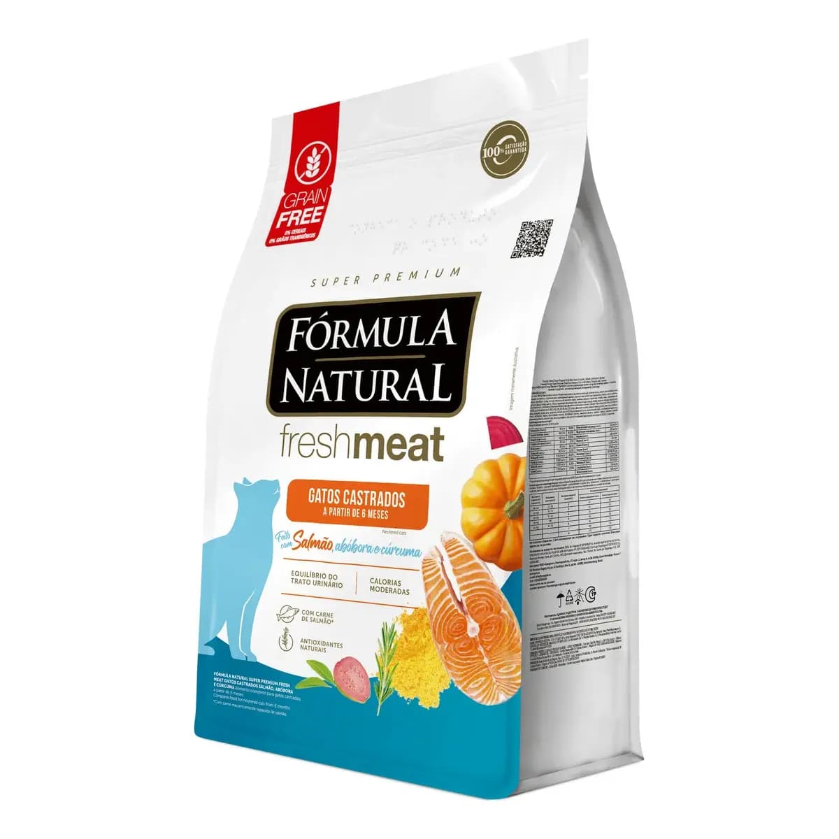 Ração Seca Fórmula Natural Gatos Castrados Adultos Salmão 10 Kg