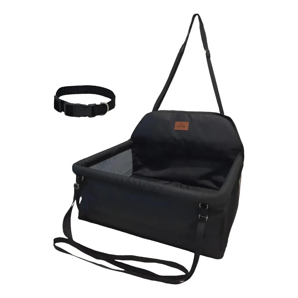 Assento Pet Para Carro Tamanho Grande Cachorro Gato Até 30kg Cor Preto