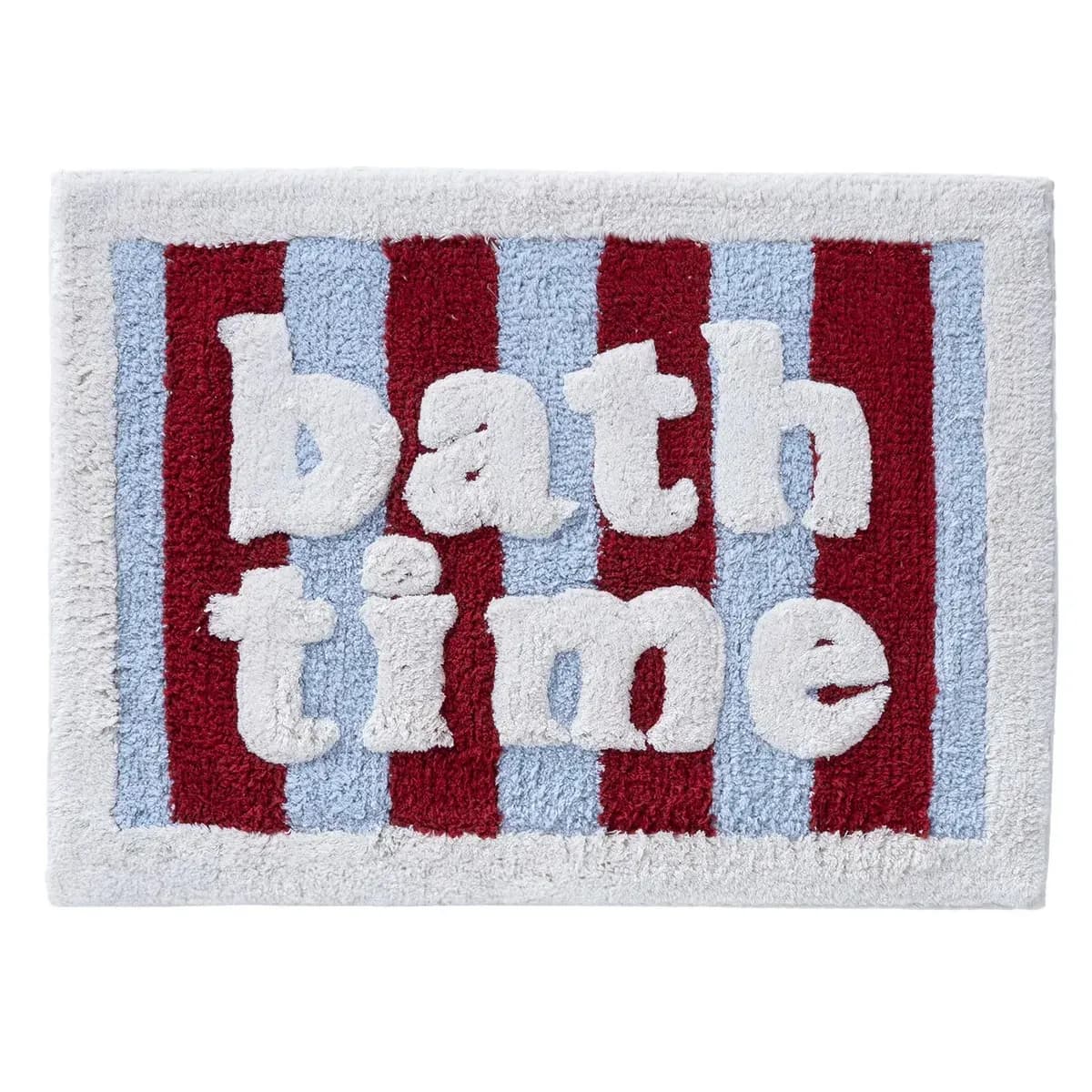 Tapete de Banheiro Artesanal Bath Time 100% Algodão 50x70cm
