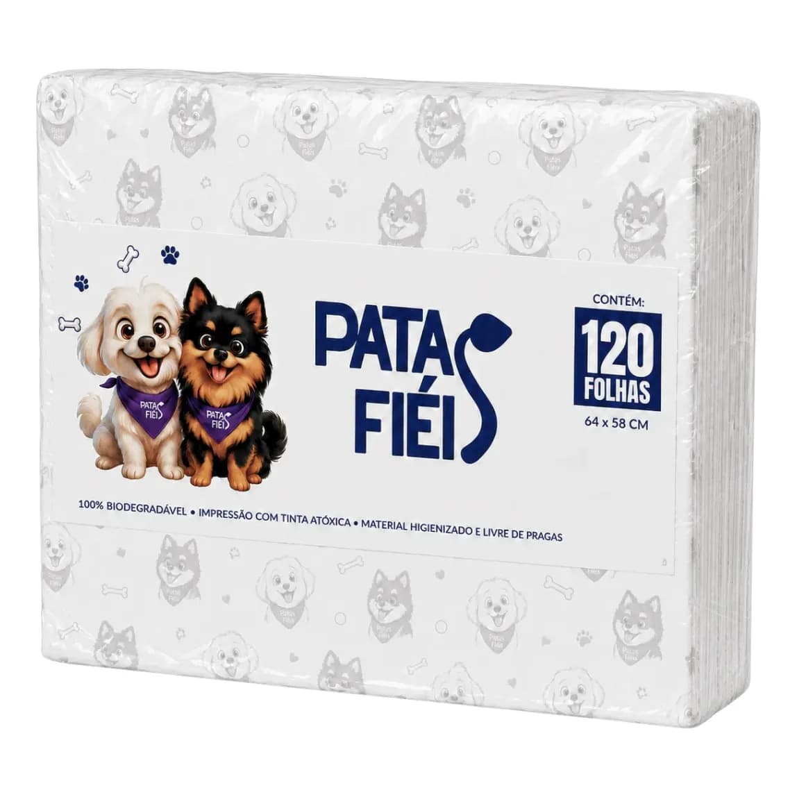 Jornal Pet Cachorro Caes Novo 2kgs 120 Folhas - Patas Fiéis