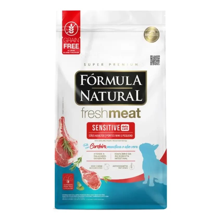 Ração P/caes Adultos Fresh Meat Sensitive Min E Peq 1kg