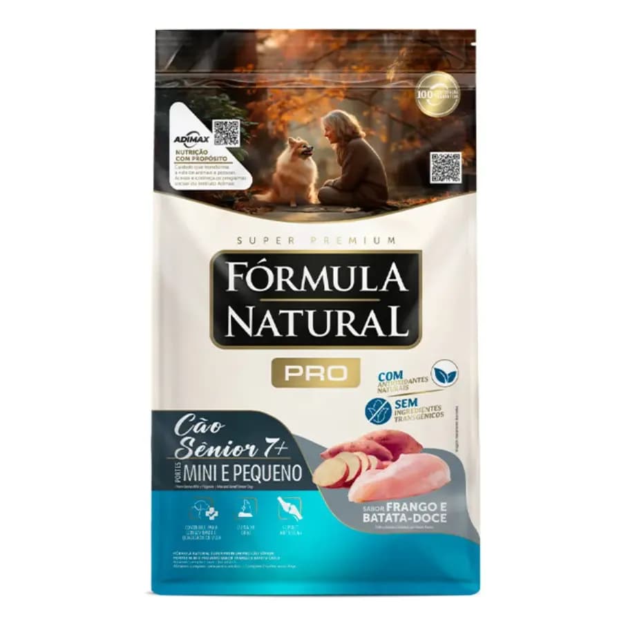 Fórmula Natural Super Premium Pro Cão Sênior Portes Mini e Pequeno Sabor Frango e Batata-Doce 10,1 kg