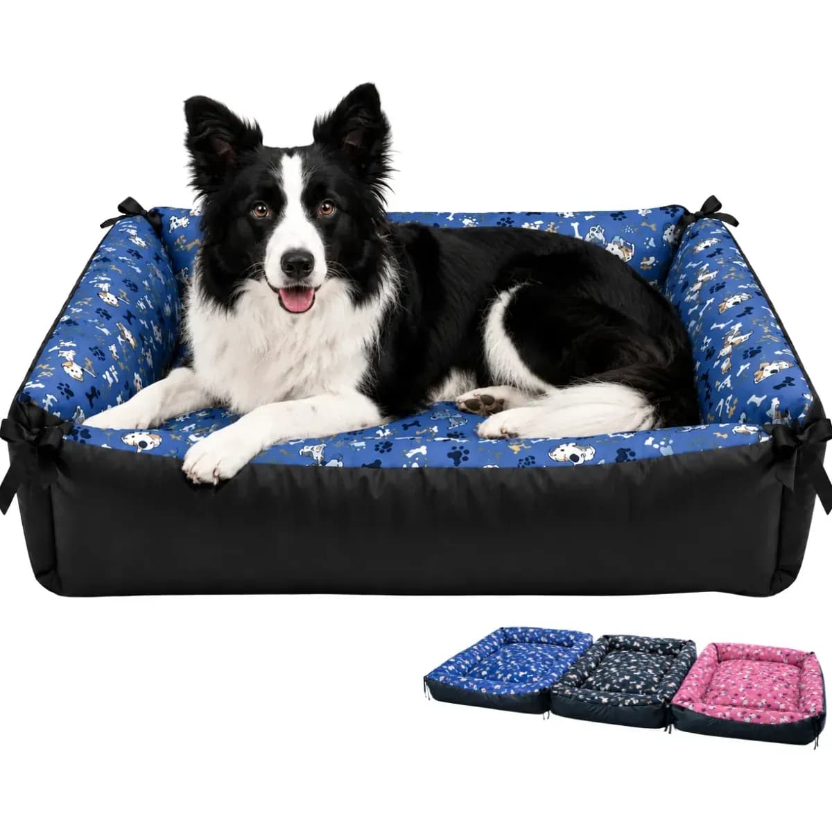 Colchão Cama Cachorro Grande Colchonete Pet 90x60 Sofá Caminha Lavável Base Impermeável - Patas Fiéis