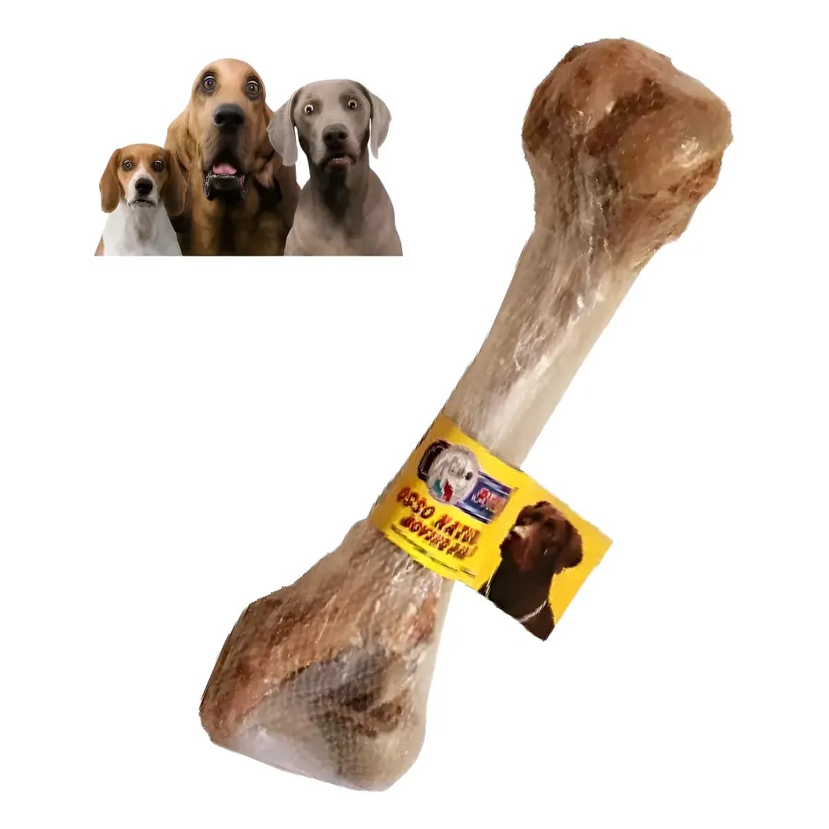 Osso Fêmur Bovino Defumado Grande Petisco Cães Cachorro Pet Natural