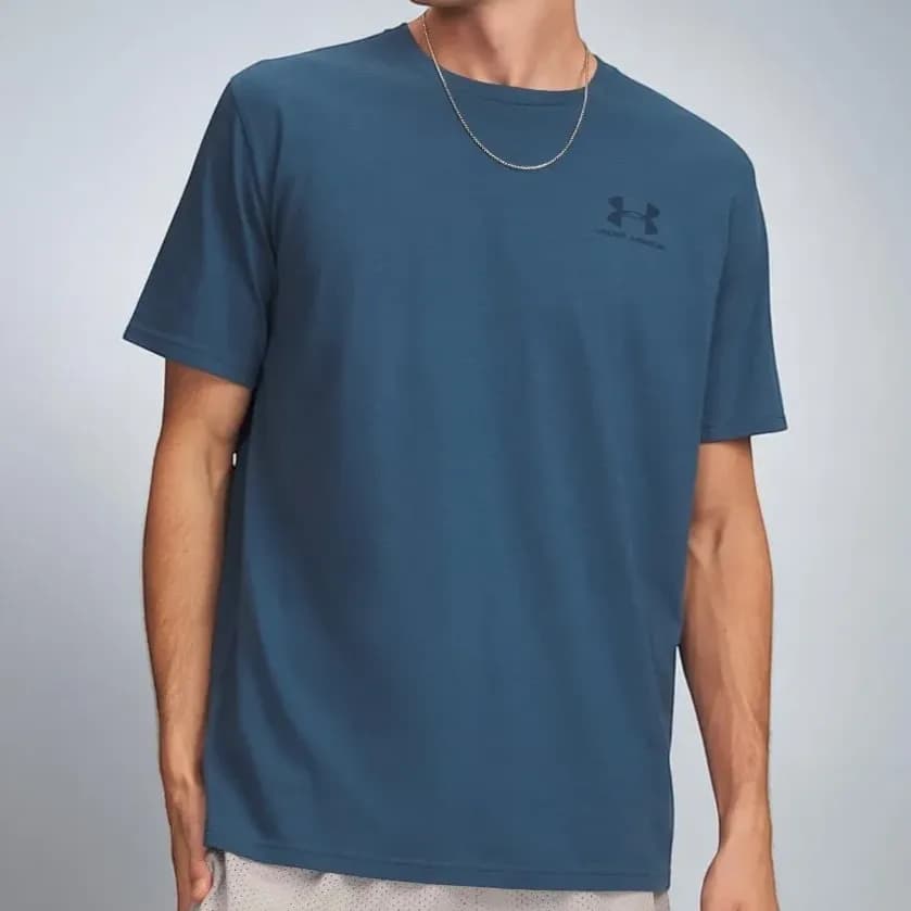 Camiseta Masculina Treino Under Armour Sportstyle Left Chest Azul G