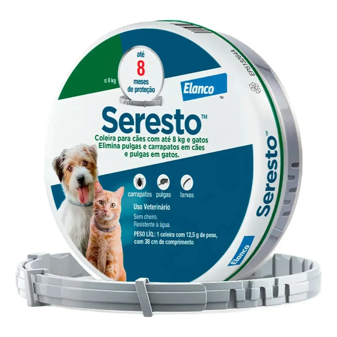 Seresto Caes E Gatos Até 8kg Coleira Antipulgas E Carrapatos Elanco