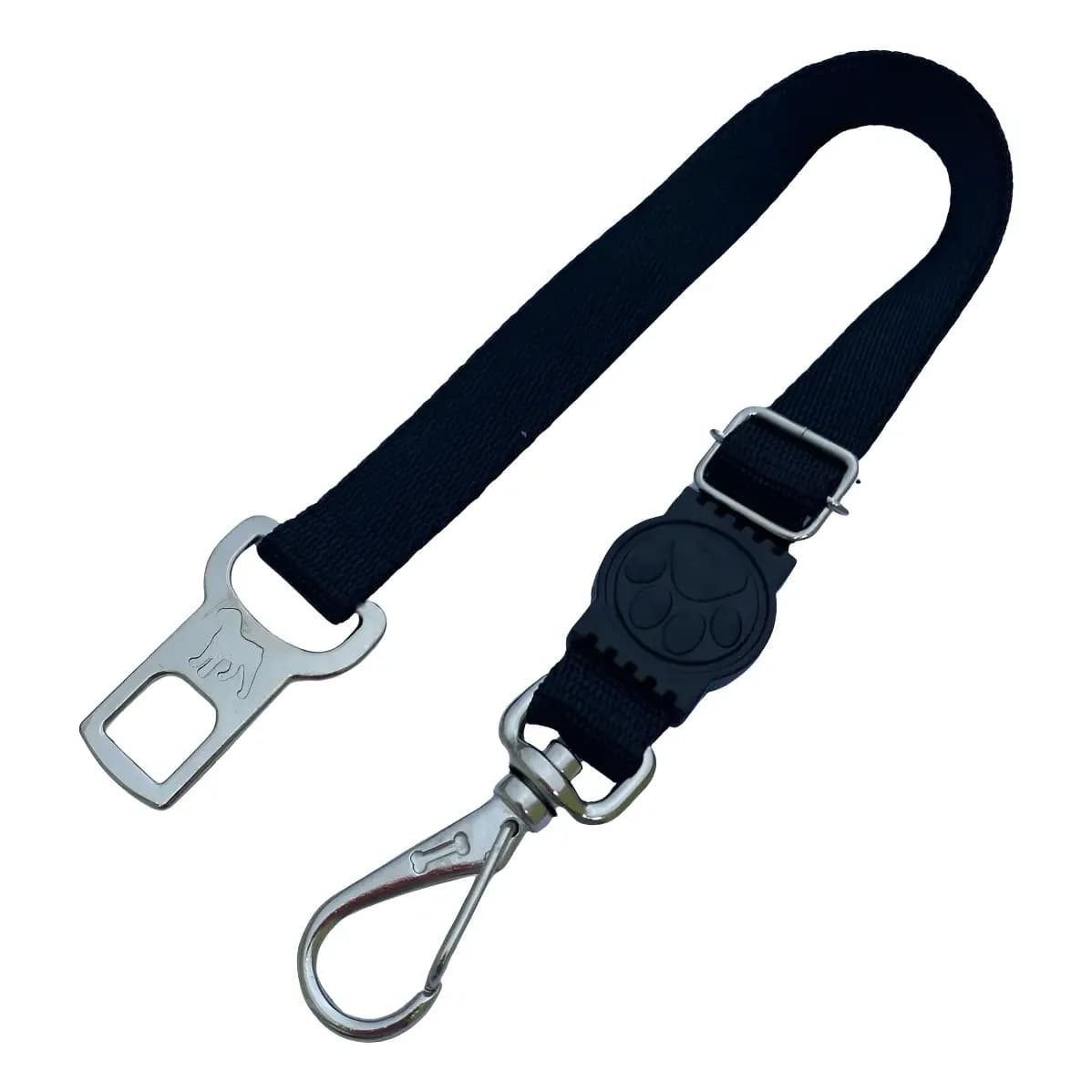 Cinto Segurança Pet Coleira Universal Porte Cachorro Gato Preto Ajustável De 45 Cm - 75 Cm