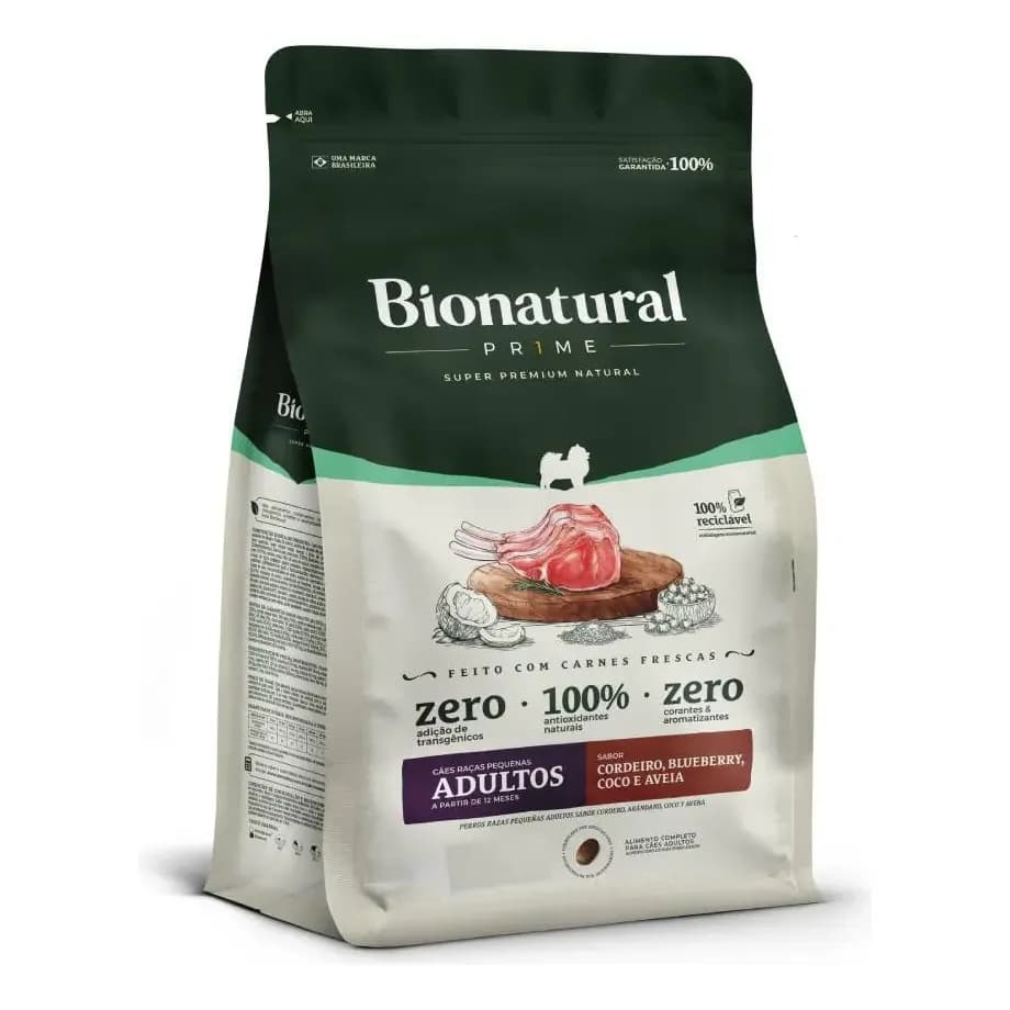 Ração Seca Super Premium Cão Adulto Raças Pequenas Cordeiro Blueberry 10,1kg