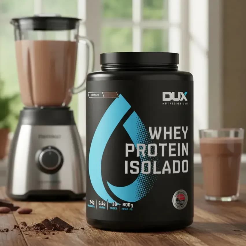 Whey Protein Isolado Dux Nutrition - Pote 900g Chocolate