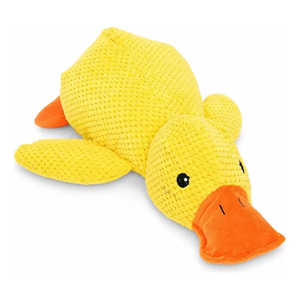 Brinquedo Pet Pelúcia Pato De Cotelê Amarelo 24cm Amarelo Pato