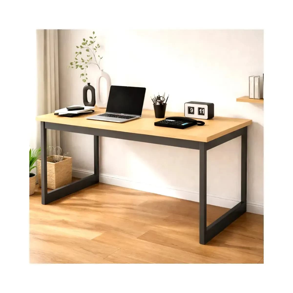 Mesa Escritório Industrial 150x60 Estrutura Ferro Reforçado Home Office