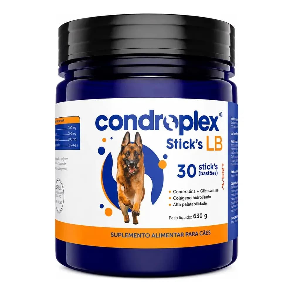 Condroplex Sticks LB Suplemento Para Cães 30 Sticks 630g