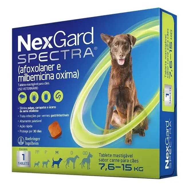 Antipulgas E Carrapato Nexgard Spectra 7,6 A 15kg 1 Comp