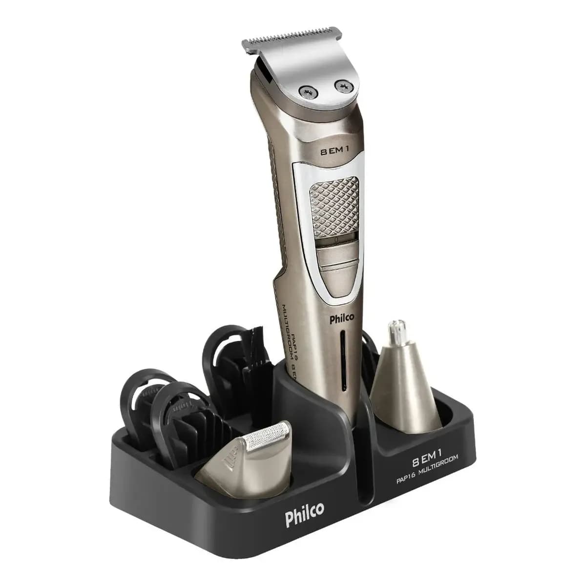 Aparador de Pelos Philco Multigroom 8 Em 1 Pap16 Cor Chumbo