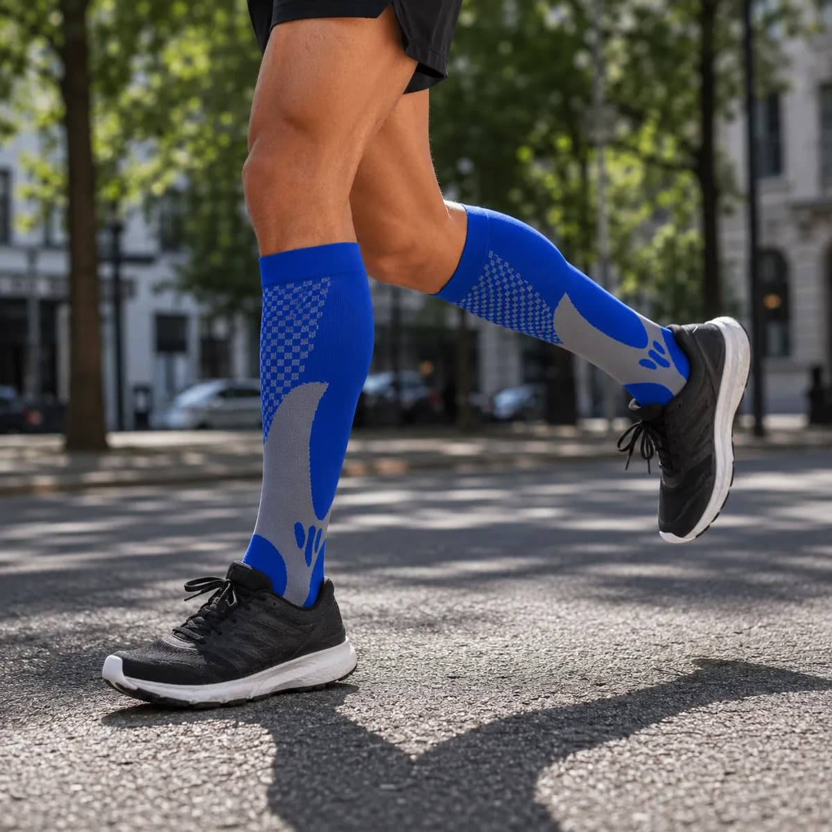 Meia De Compressão Elástica Anti Varizes Esportiva Corrida