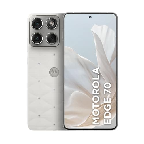 Smartphone Motorola Edge 70 5G Crystals by Swarovski - 512GB 12GB RAM + 12GB RAM Boost, Ultrafino, 3 cameras 50MP e tela extreme Amoled 120hz - Cloud Dancer