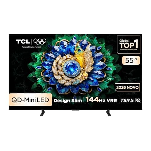 Smart TV TCL 55 Polegadas QD-Mini LED 4K A400M WiFi Bluetooth Google TV HDR10+ 144 Hz VRR 55A400M