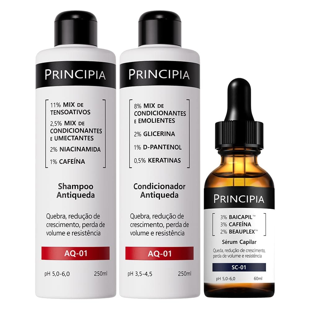 Principia Kit Antiqueda Trio Shampoo + Condicionar + Sérum Capilar
