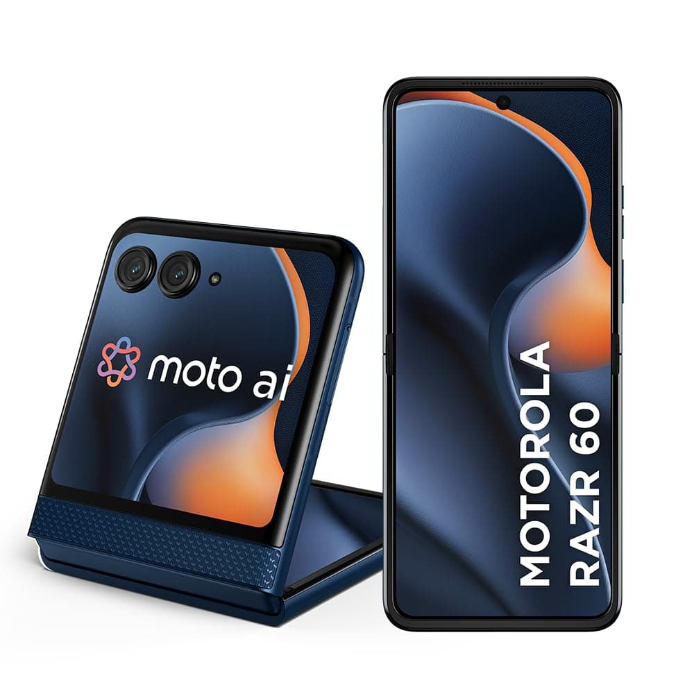 Smartphone Motorola Razr 60-256GB 24GB (12GB RAM+12GB Ram Boost) Tela dobrável 6,9" pOLED e externa 3,6” Moto AI camera IP48 - Azul Marinho